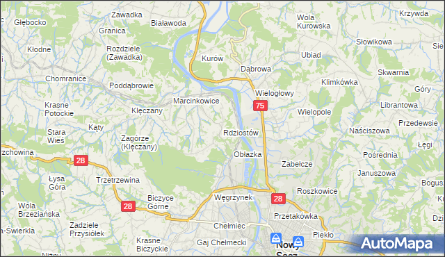 mapa Rdziostów, Rdziostów na mapie Targeo