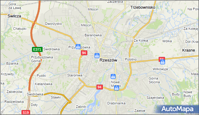 mapa Rzeszów, Rzeszów na mapie Targeo