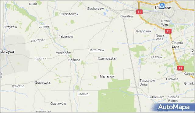 mapa Czarnuszka, Czarnuszka na mapie Targeo