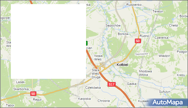 mapa Nowa Wieś gmina Kołbiel, Nowa Wieś gmina Kołbiel na mapie Targeo