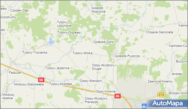 mapa Nowe Osipy, Nowe Osipy na mapie Targeo