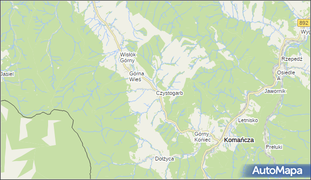 mapa Czystogarb, Czystogarb na mapie Targeo