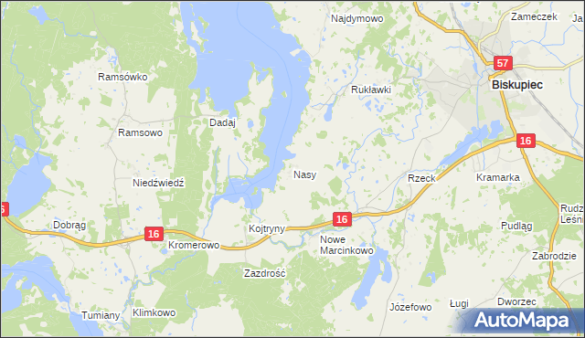 mapa Nasy, Nasy na mapie Targeo