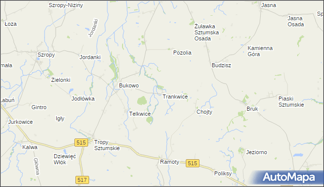 mapa Trankwice, Trankwice na mapie Targeo