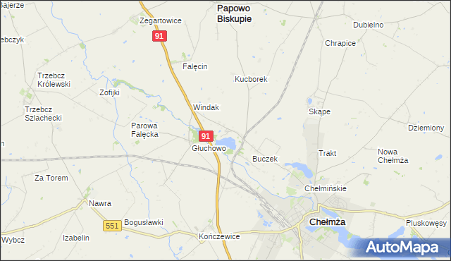 mapa Bielczyny, Bielczyny na mapie Targeo