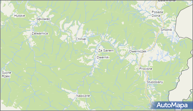 mapa Dwernik, Dwernik na mapie Targeo