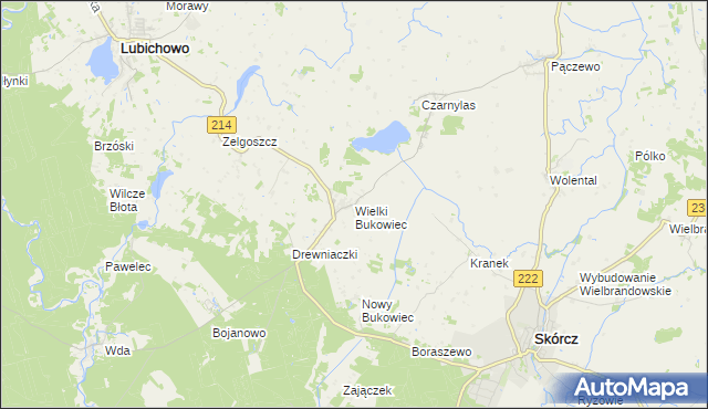 mapa Wielki Bukowiec, Wielki Bukowiec na mapie Targeo