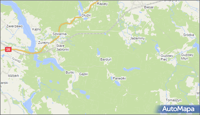 mapa Barduń, Barduń na mapie Targeo