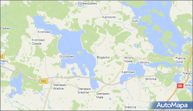 mapa Bogacko, Bogacko na mapie Targeo