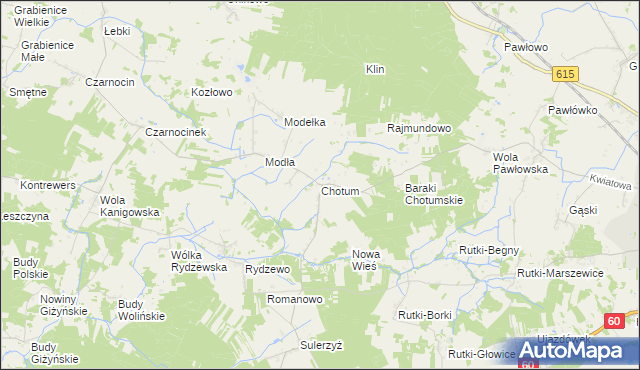 mapa Chotum, Chotum na mapie Targeo