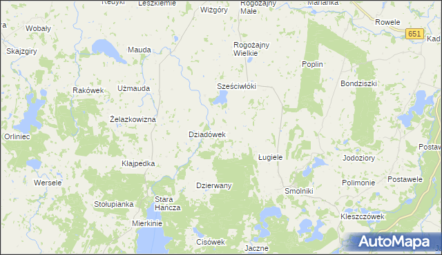 mapa Jegliniszki, Jegliniszki na mapie Targeo