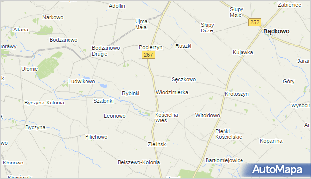 mapa Włodzimierka, Włodzimierka na mapie Targeo