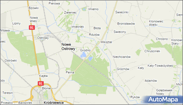 mapa Nowe Grodno, Nowe Grodno na mapie Targeo