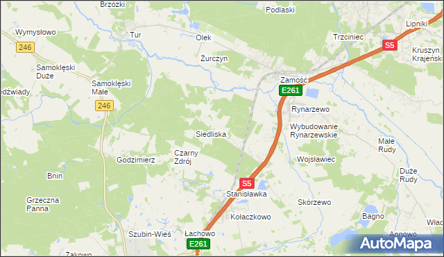 mapa Szkocja gmina Szubin, Szkocja gmina Szubin na mapie Targeo