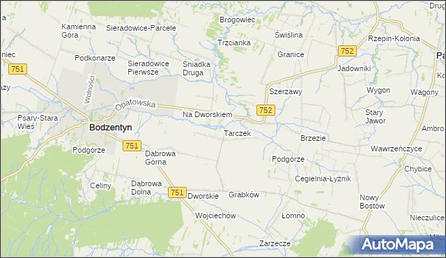 mapa Tarczek, Tarczek na mapie Targeo