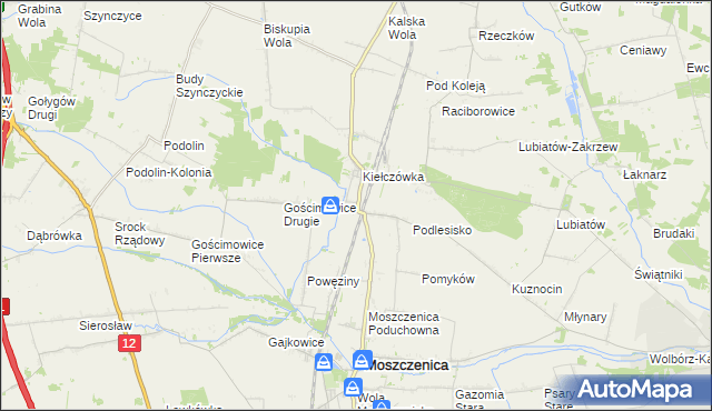 mapa Baby gmina Moszczenica, Baby gmina Moszczenica na mapie Targeo