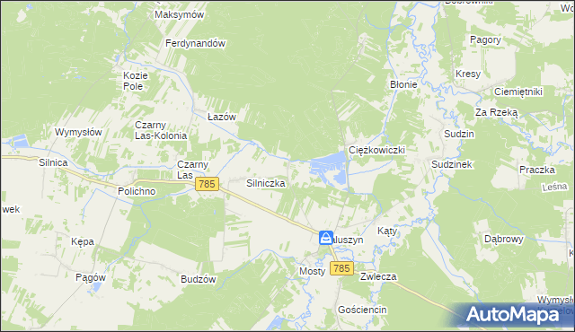 mapa Barycz gmina Żytno, Barycz gmina Żytno na mapie Targeo