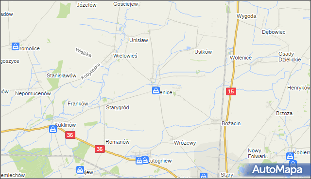 mapa Benice gmina Krotoszyn, Benice gmina Krotoszyn na mapie Targeo