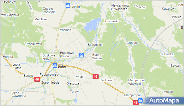 mapa Biała Wielka, Biała Wielka na mapie Targeo