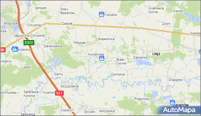 mapa Białki Dolne, Białki Dolne na mapie Targeo