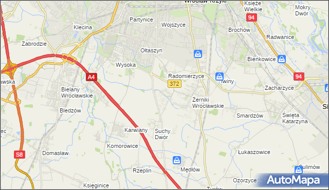 mapa Biestrzyków, Biestrzyków na mapie Targeo