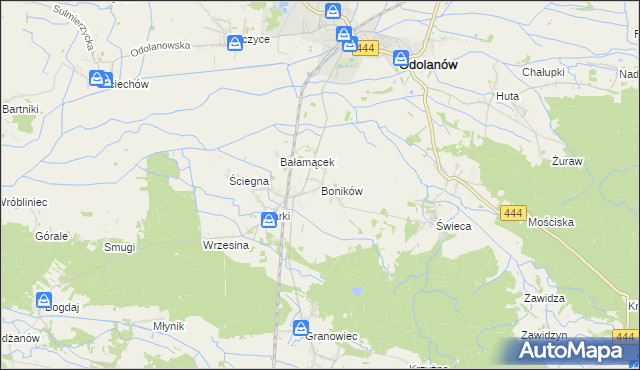 mapa Boników, Boników na mapie Targeo