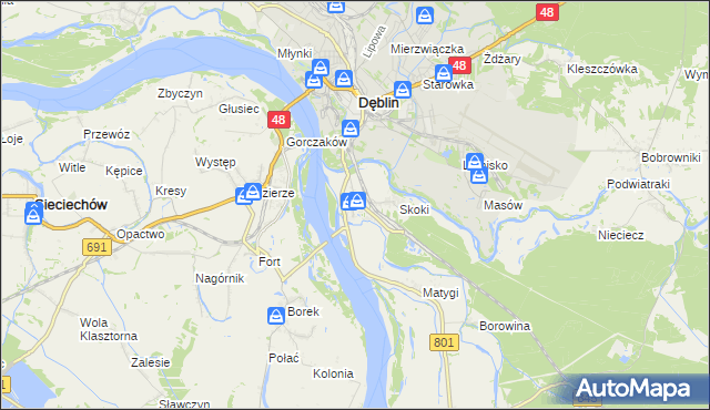 mapa Borowa gmina Puławy, Borowa gmina Puławy na mapie Targeo