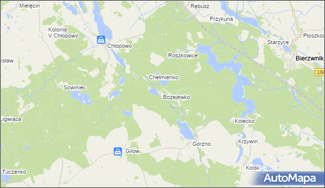 mapa Bożejewko, Bożejewko na mapie Targeo