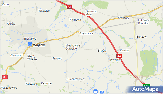 mapa Bryłówek, Bryłówek na mapie Targeo