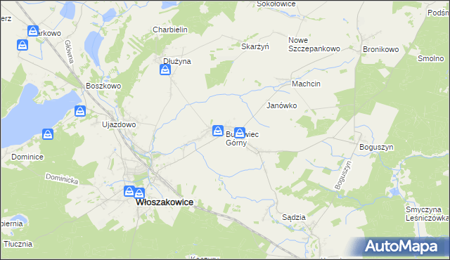 mapa Bukówiec Górny, Bukówiec Górny na mapie Targeo