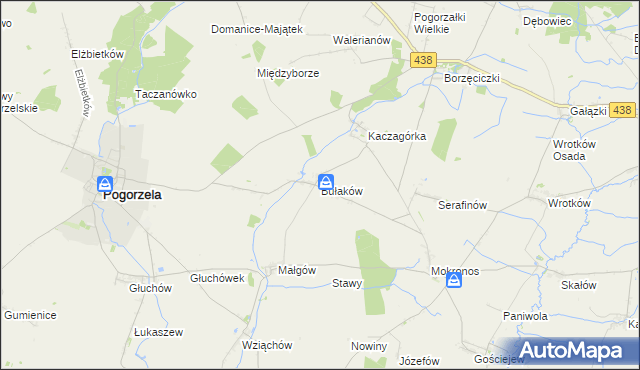 mapa Bułaków, Bułaków na mapie Targeo