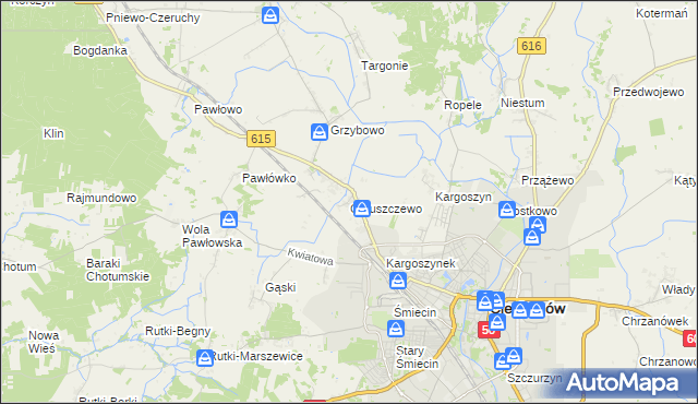 mapa Chruszczewo, Chruszczewo na mapie Targeo