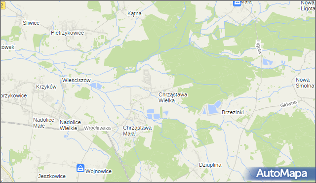 mapa Chrząstawa Wielka, Chrząstawa Wielka na mapie Targeo