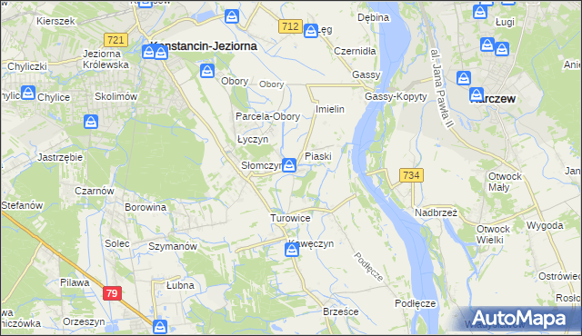 mapa Cieciszew, Cieciszew na mapie Targeo