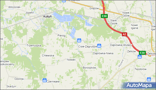 mapa Cisie-Zagrudzie, Cisie-Zagrudzie na mapie Targeo