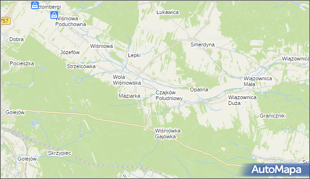 mapa Czajków Południowy, Czajków Południowy na mapie Targeo