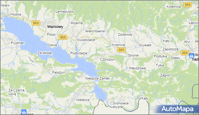 mapa Czorsztyn, Czorsztyn na mapie Targeo