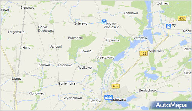 mapa Drzeczkowo, Drzeczkowo na mapie Targeo