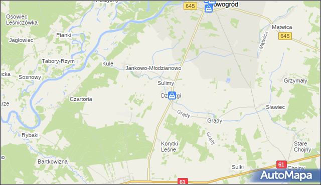 mapa Dzierzgi, Dzierzgi na mapie Targeo