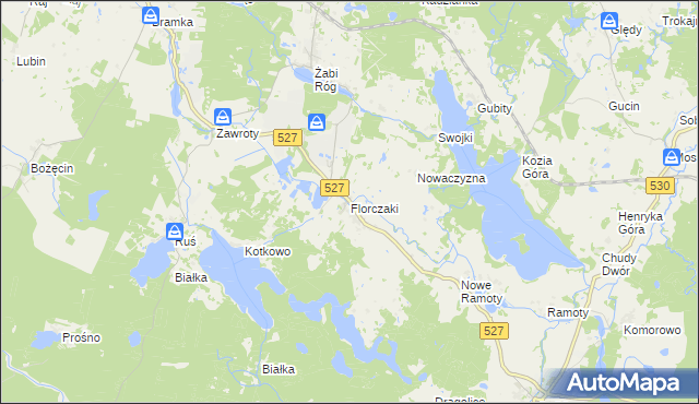 mapa Florczaki, Florczaki na mapie Targeo