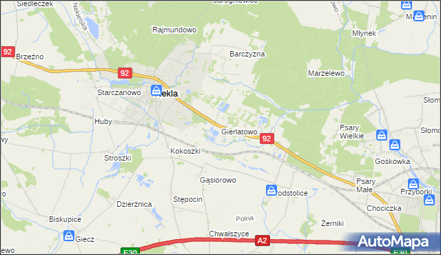 mapa Gierłatowo, Gierłatowo na mapie Targeo