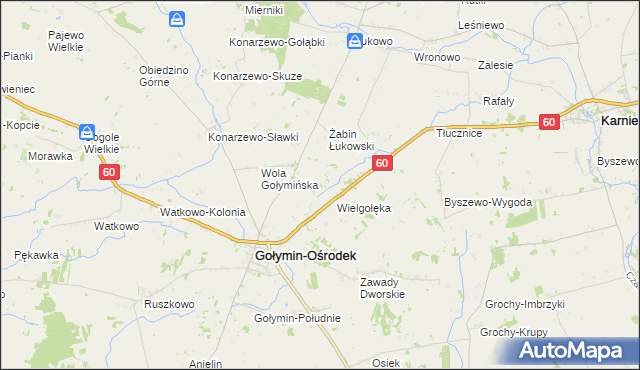 mapa Gołymin-Północ, Gołymin-Północ na mapie Targeo