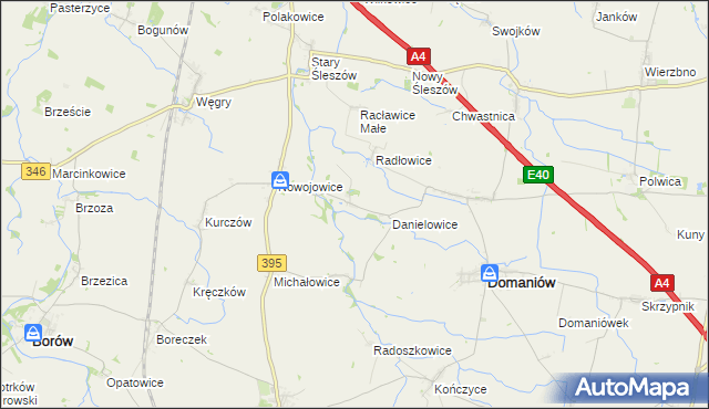 mapa Gostkowice gmina Domaniów, Gostkowice gmina Domaniów na mapie Targeo