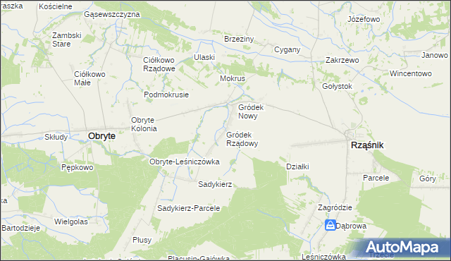 mapa Gródek Rządowy, Gródek Rządowy na mapie Targeo