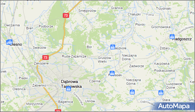 mapa Gruszów Wielki, Gruszów Wielki na mapie Targeo