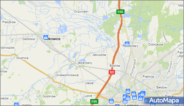 mapa Jakuszów, Jakuszów na mapie Targeo