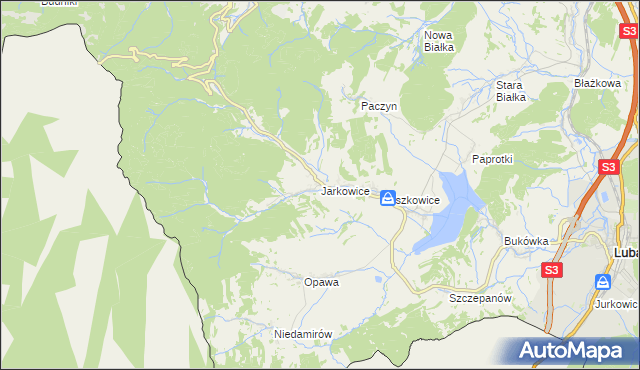 mapa Jarkowice, Jarkowice na mapie Targeo