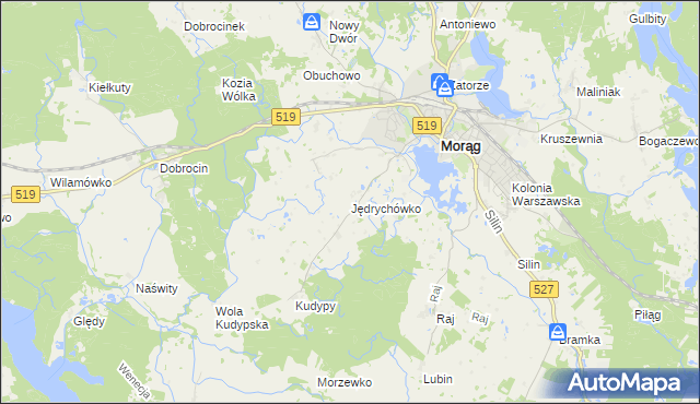 mapa Jędrychówko, Jędrychówko na mapie Targeo