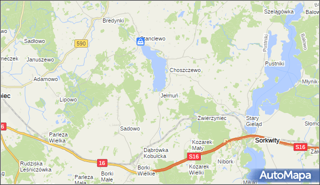 mapa Jełmuń, Jełmuń na mapie Targeo