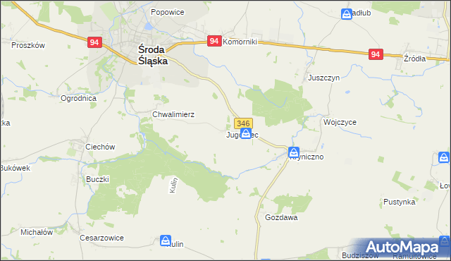 mapa Jugowiec, Jugowiec na mapie Targeo